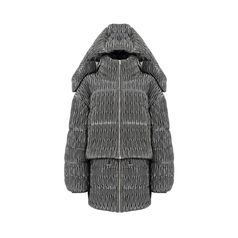 Khelan Puffer Jacket In Gray image