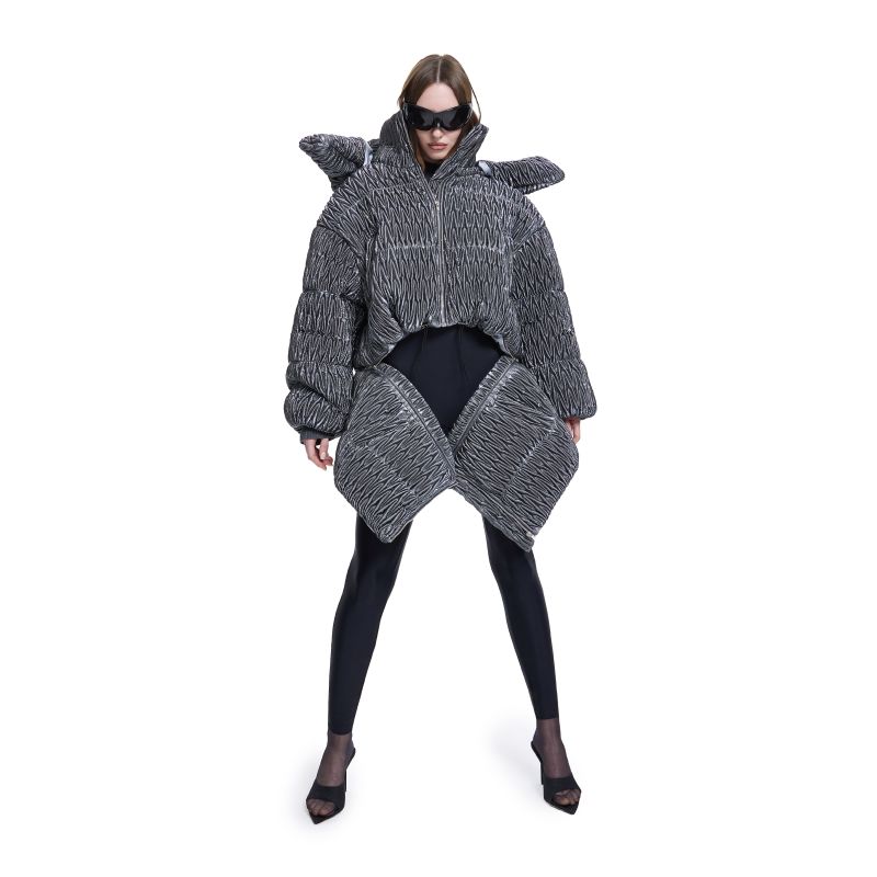 Khelan Puffer Jacket In Gray image