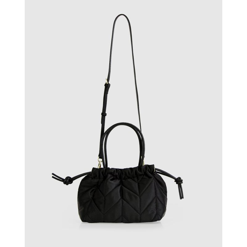 Killer Queen Drawstring Crossbody Bag- Black image