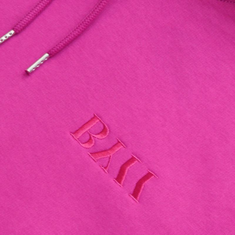 BY11 Organic Cotton Embroidered Logo Hoodie - Pink & Purple image