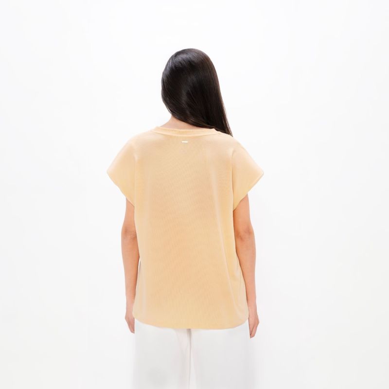 Muscat - Pyratex Seaweed Fibre Bold Shoulder Tee - Desert Mist image