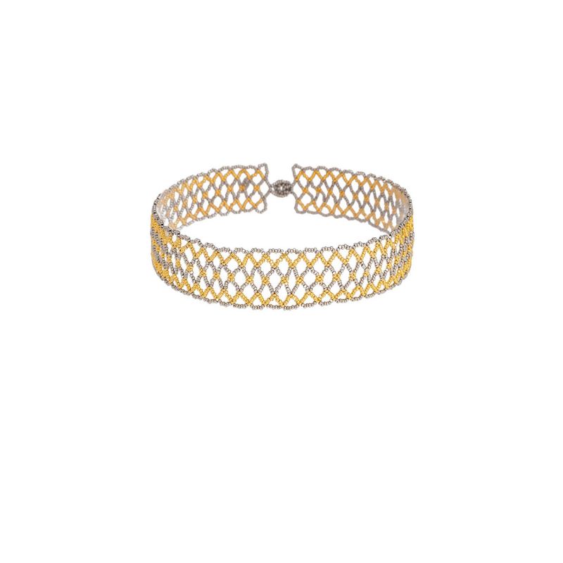 Open-Weave Choker - 3 - Gold, Platinum image