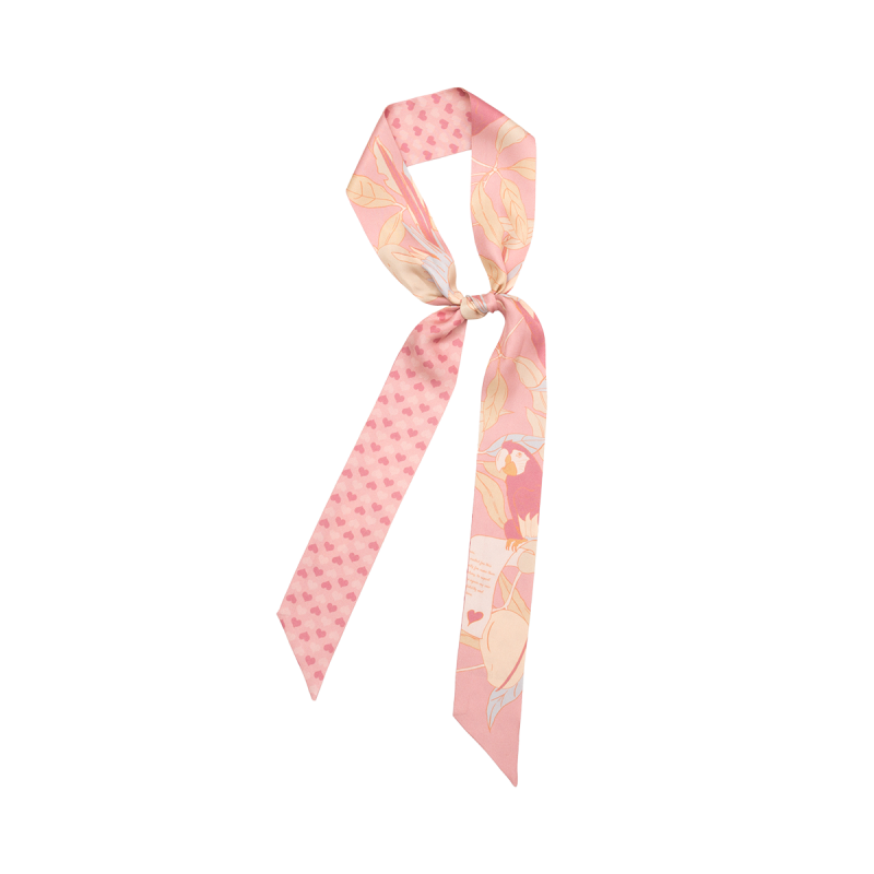 Dream Silk Twilly Neck Bow - Sakura Pink