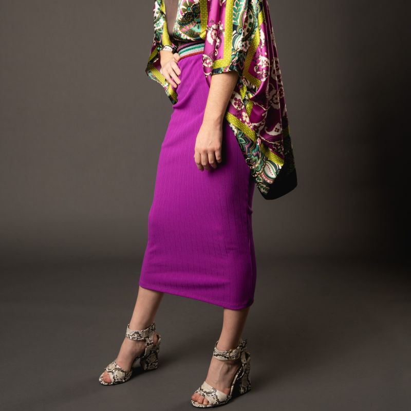 Fuschia Pencil Skirt image