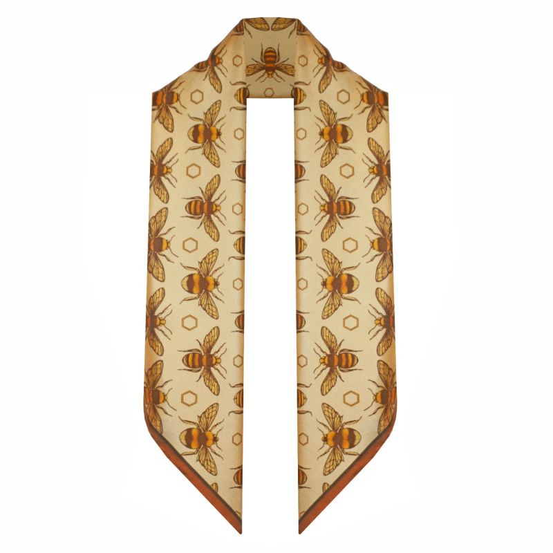 The British Bee Silk Scarf image