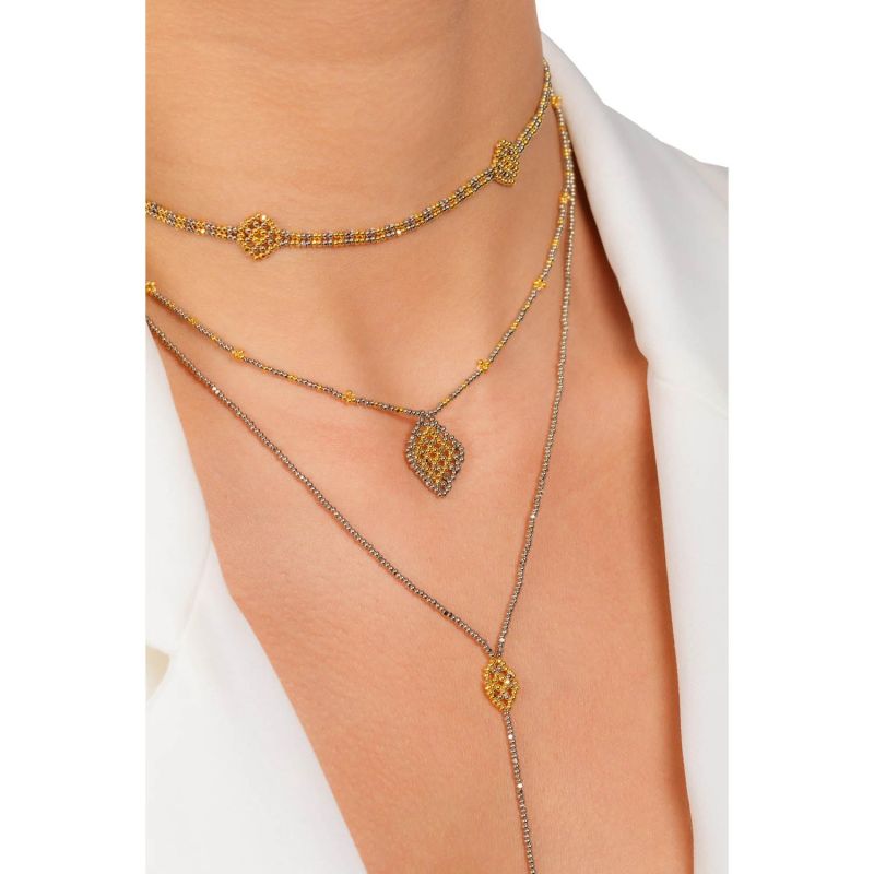 Mini Wixarika Necklace - Gold, Platinum image