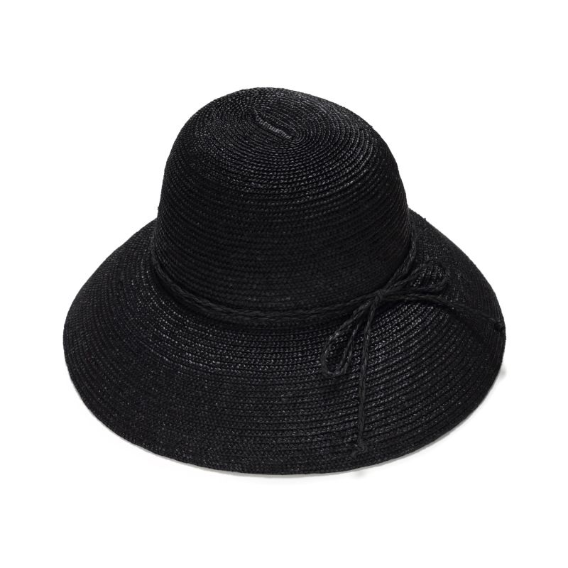 Black Cloche Straw Hat image