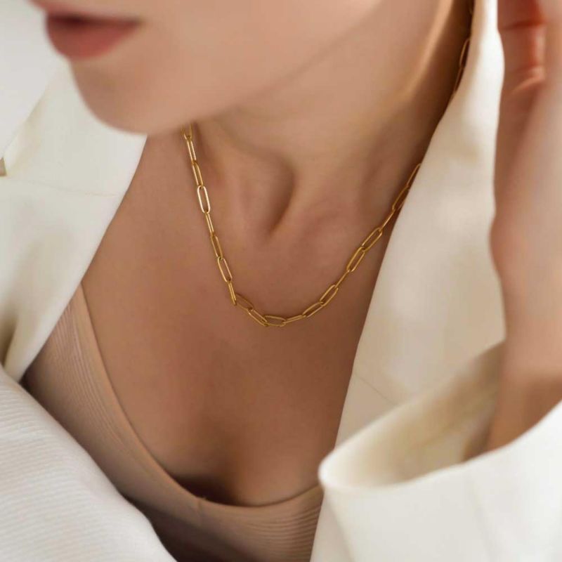 Gold Cable Chain Necklace image