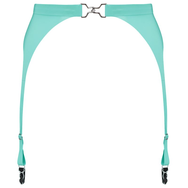 Latex Suspender - Jade Green image