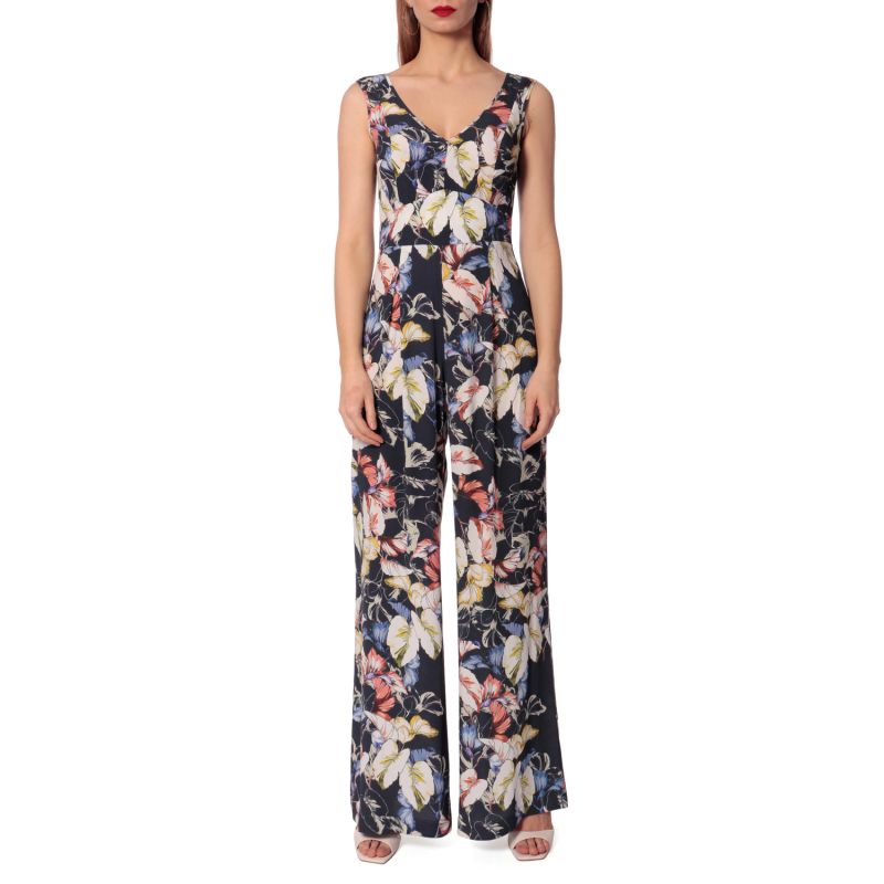 Agnetha Floral Navy Blue Cocktail Jumpsuit image