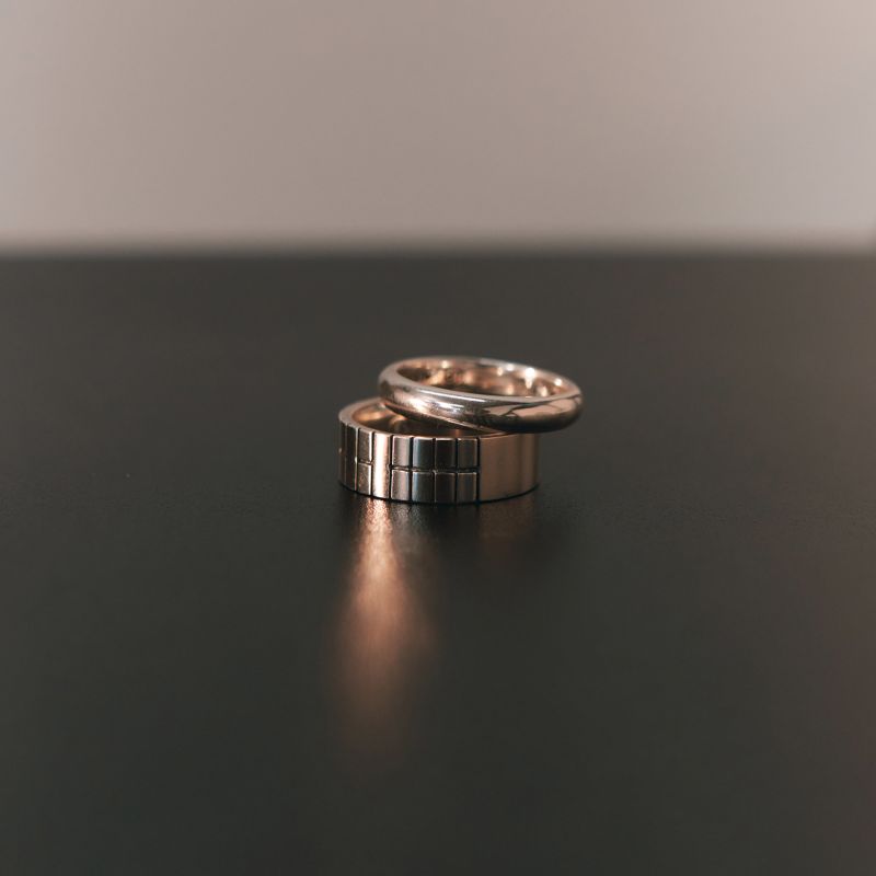 Korean Trigram Ring - Sterling Silver image