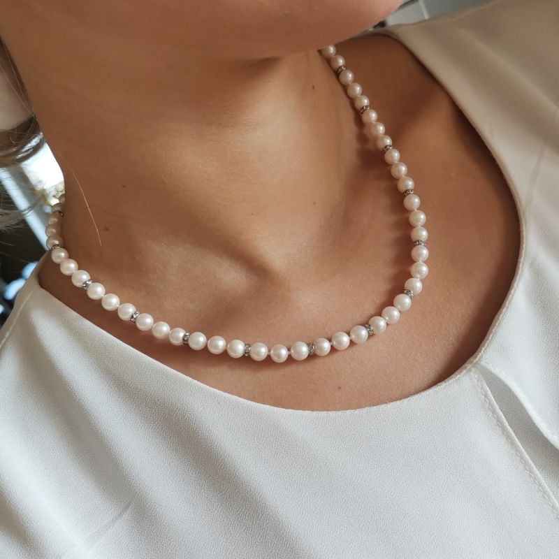 Akoy Pearl Necklace, 6 Mm Pearl image