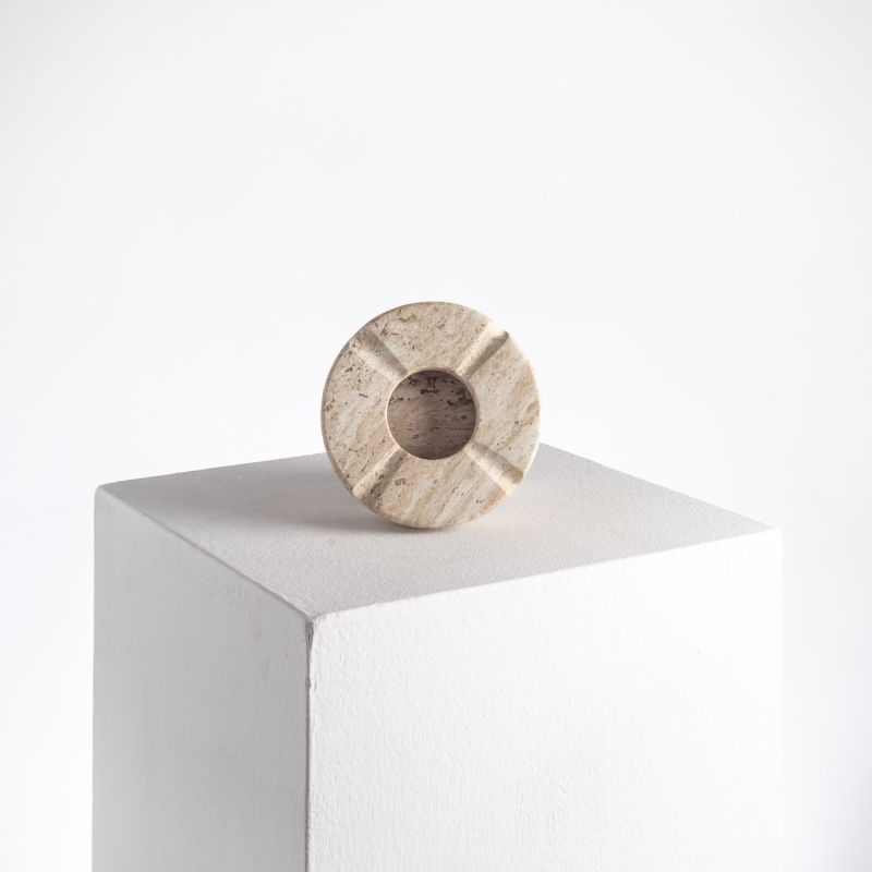 Less Is More Ashtray - Travertine Marble image