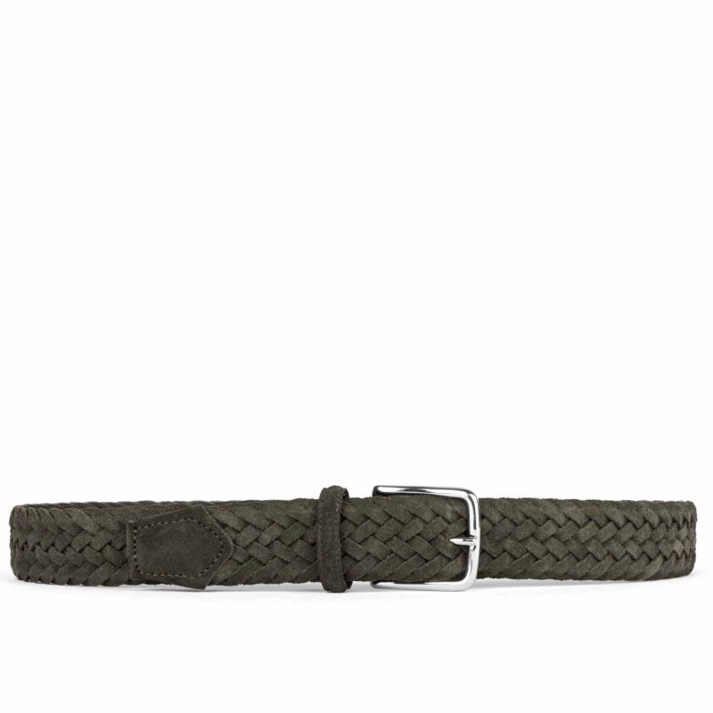 Braided Suede Belt Green Giuseppe image