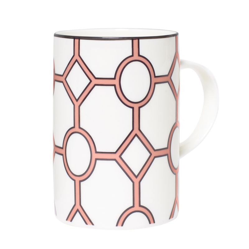 Hoop Coral & White Mug image