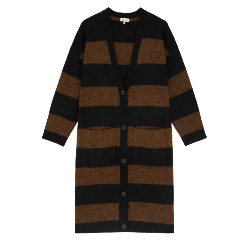 Kurt Tobacco Striped Cardigan image