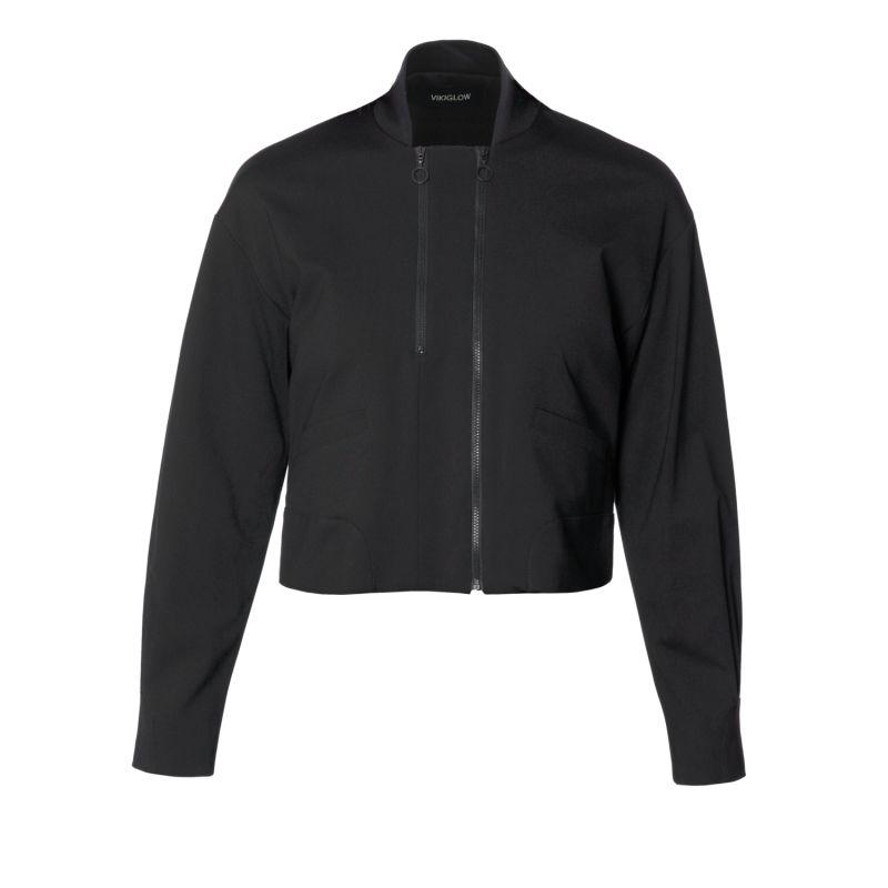 Matea Black Bomber Jacket image