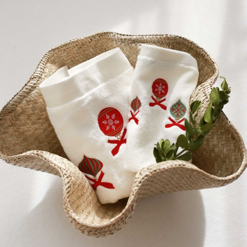 Bauble Embroidery Hand Towel image