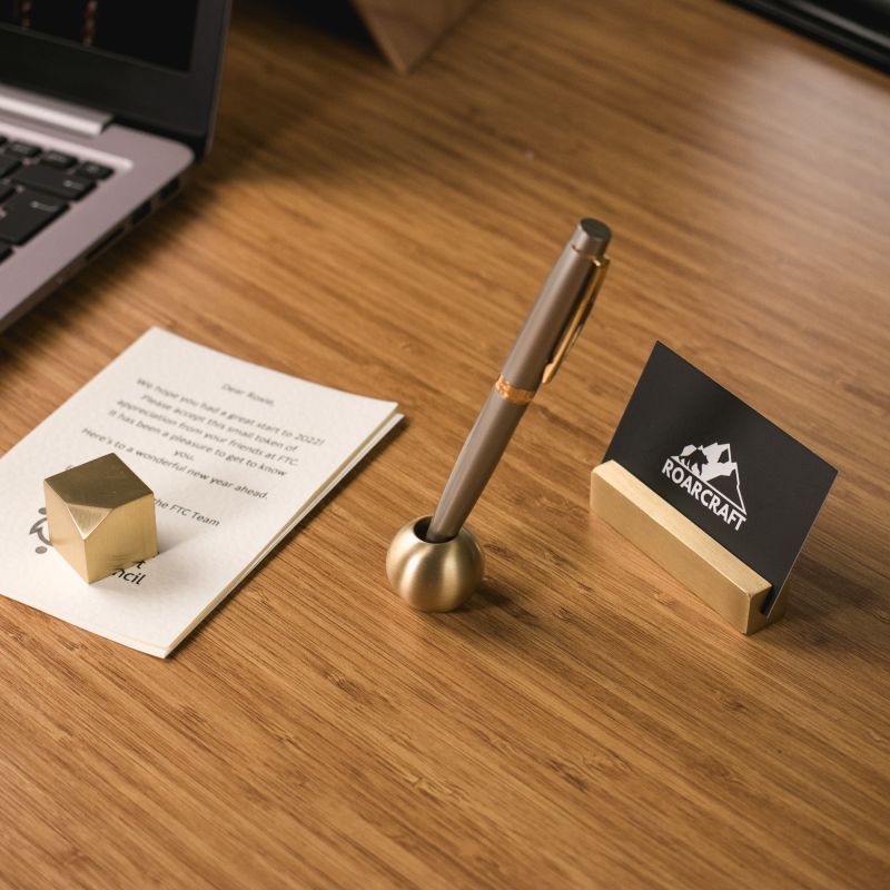 Brass Office Set Set Of 3 Roarcraft Wolf & Badger