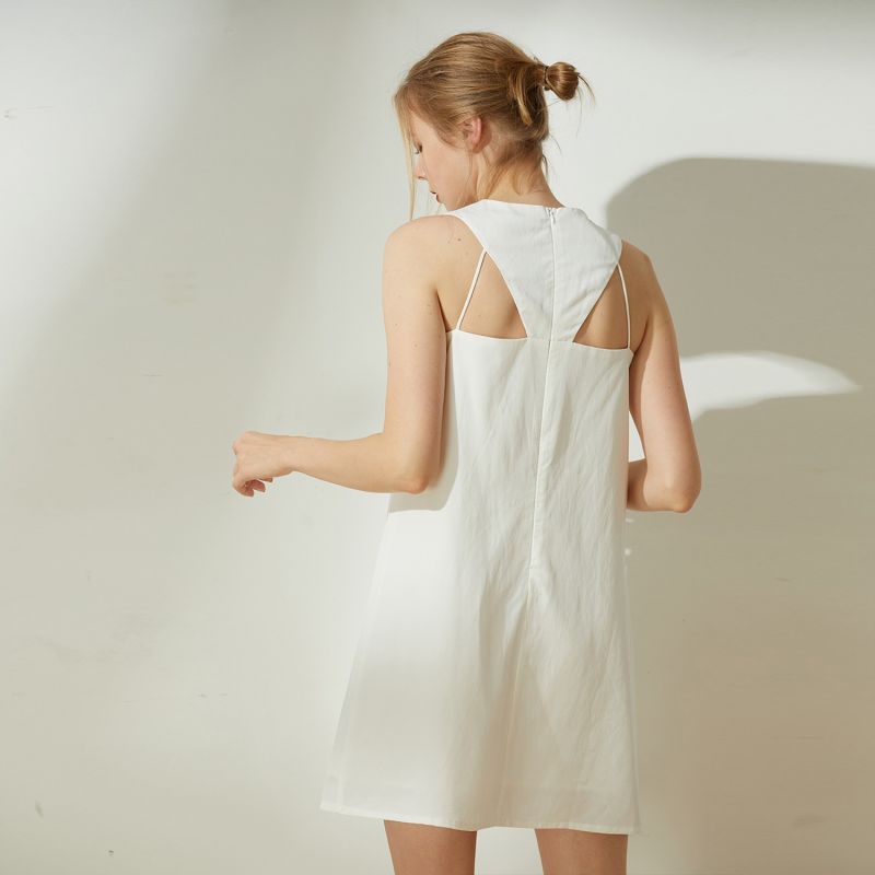 Odette Cut Out Back Shift Dress In Timeless image