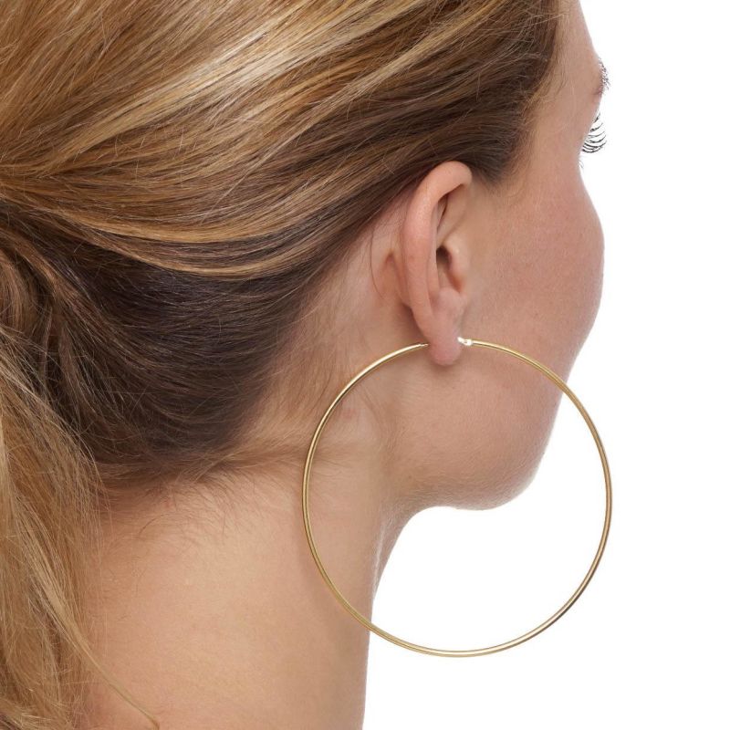 Skinny Thin Hoops Extra Large Gold image