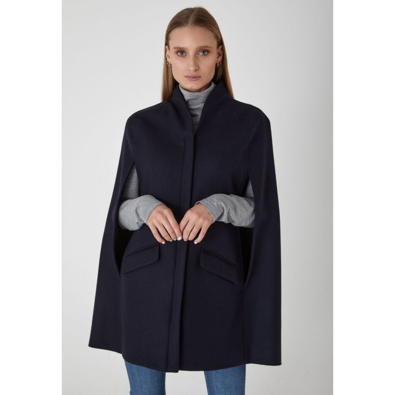 Chelsea Wool Cashmere Cape Navy image