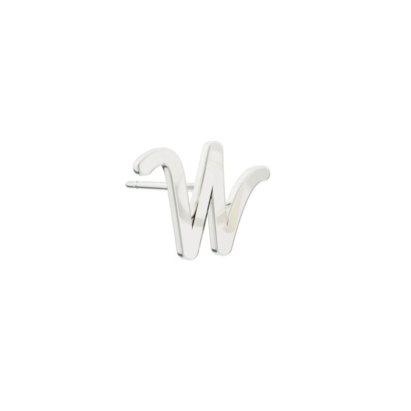 Alphabet Stud Earring - Silver image