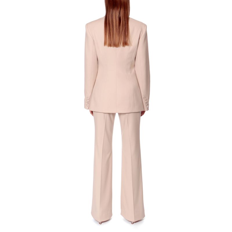 Kyle Pearl Ivory High Waisted Trousers - Long image