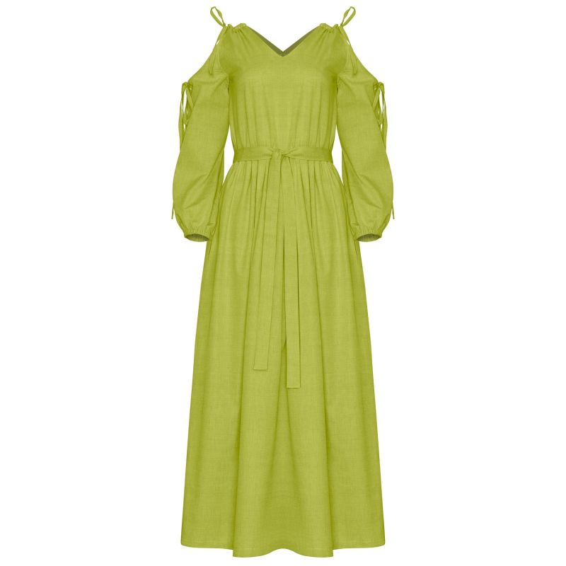 Maxi Elisabet Dress In Lime Green image