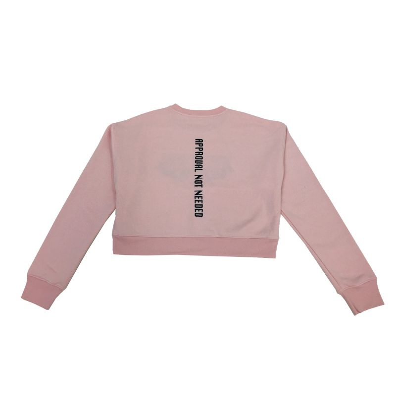 Pink Cropped Bamboo Tiger Sweatshirt image