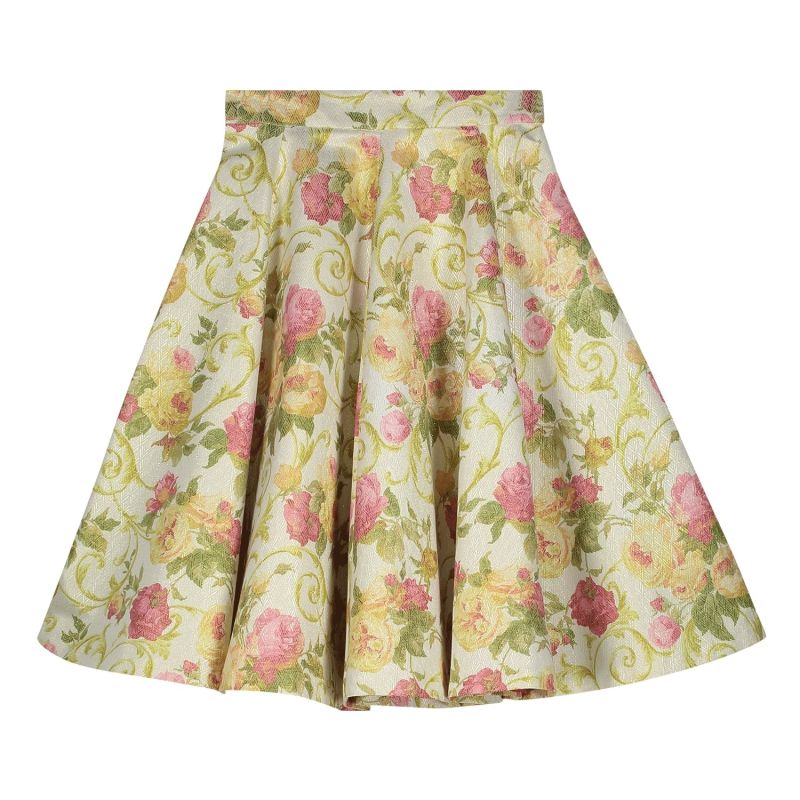 Iconic Romantic Indo Western Floral Midi Skirt image