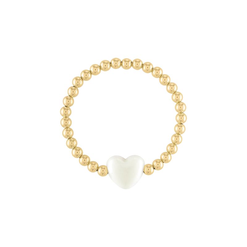 Love Heart 14K Gold Filled Bead Bracelet image