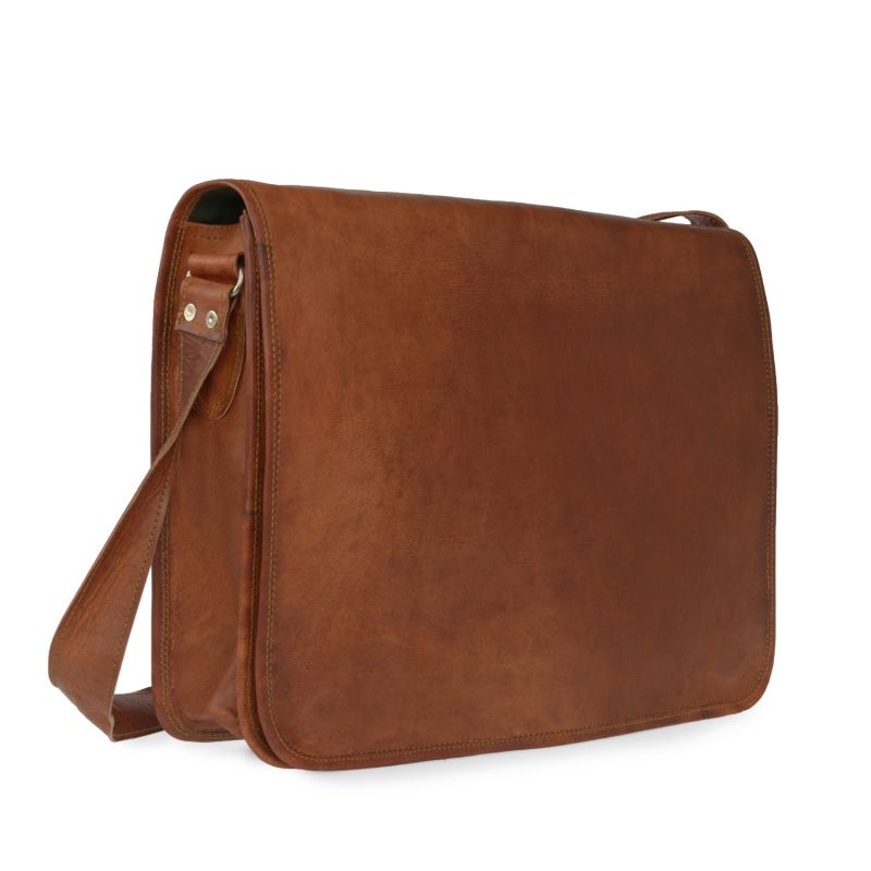 Vida Vintage Classic Leather Messenger Bag image