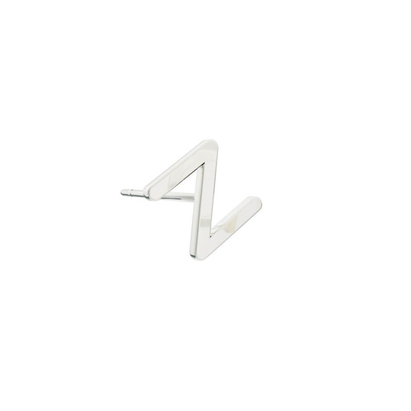 Alphabet Stud Earring - Silver image