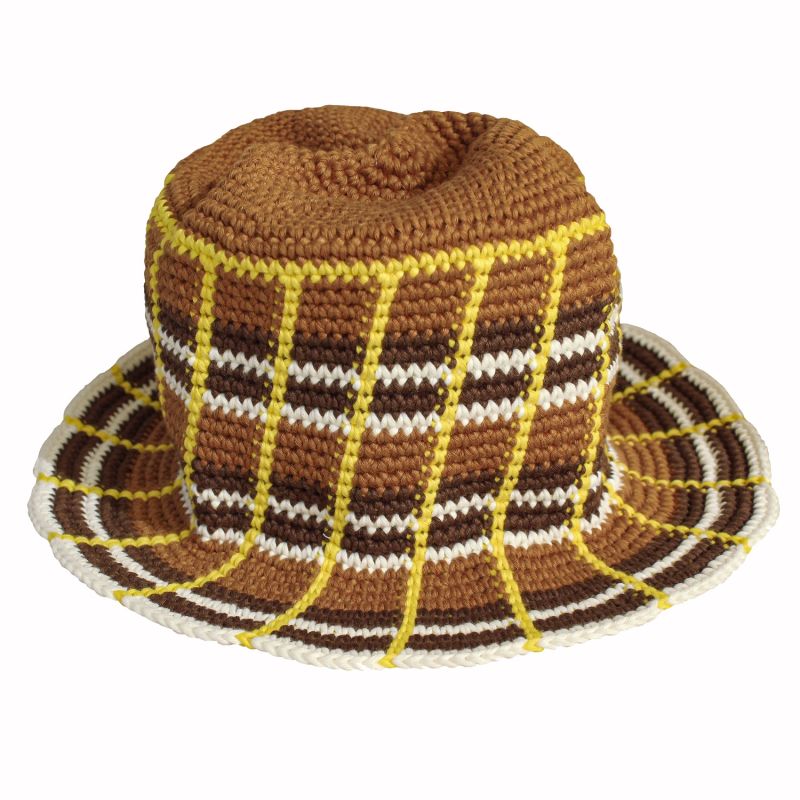 Island Tanning Plaid Crochet Hat image