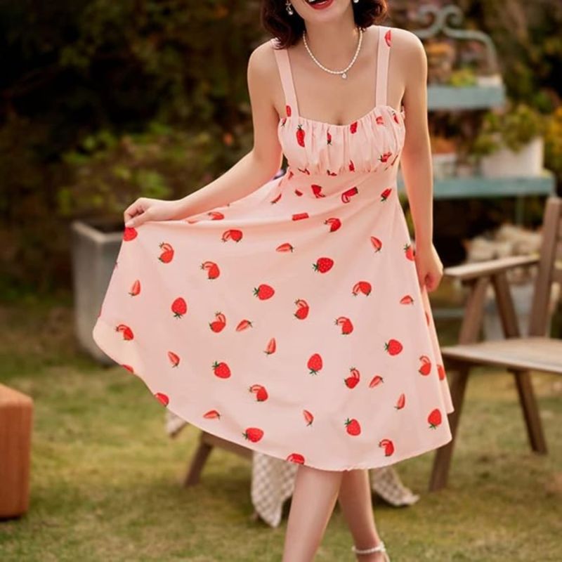 La Dolce Vita Dress - Strawberry & Pink image