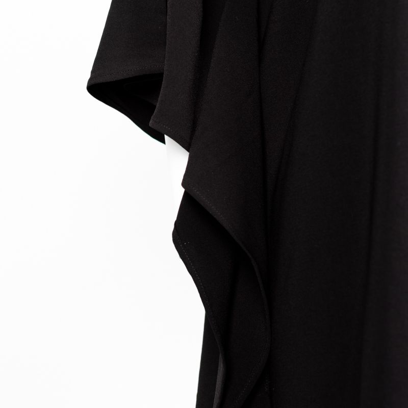 Laines Couture Fringed Tassel Kaftan With Embellished Coral - Black image
