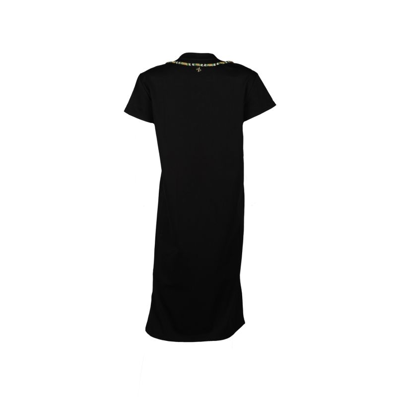 Laines Couture T-Shirt Dress With Embellished Green & Gold Wrap Around Snake image