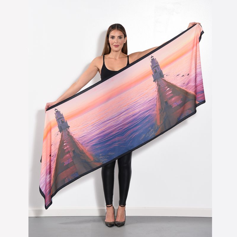 Lake Michigan Sunset Shawl image