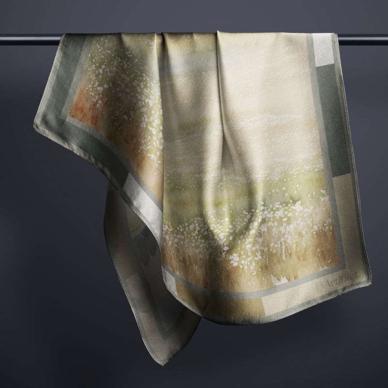 Landscape Square Silk Scarf image