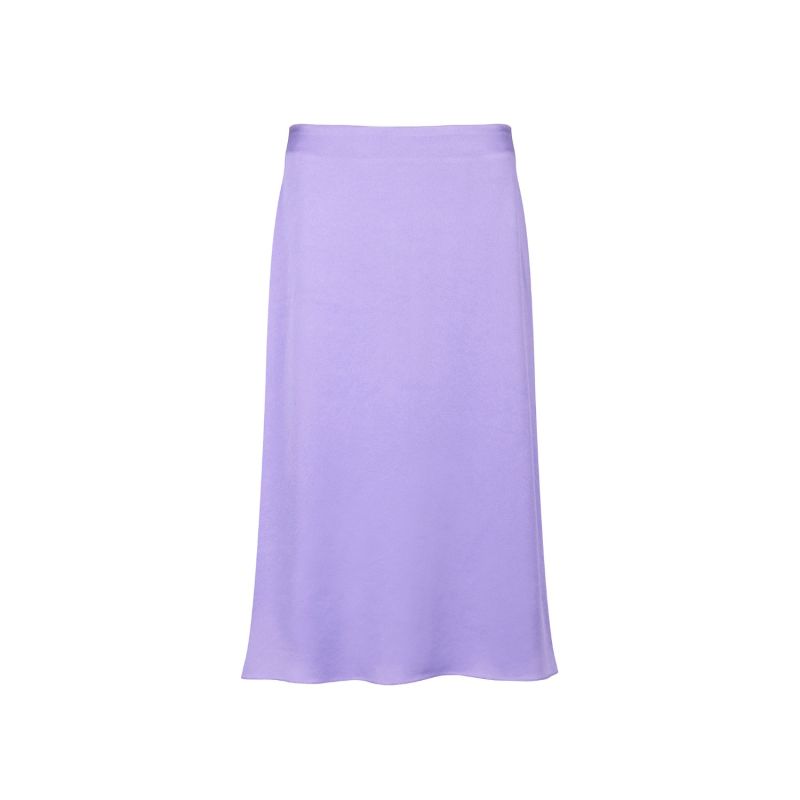 Lavender Satin Skirt - Purple image