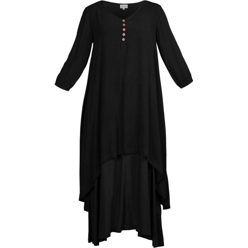 Layered Dress Chelsea Lagenlook Easy Wear Dress In Black image
