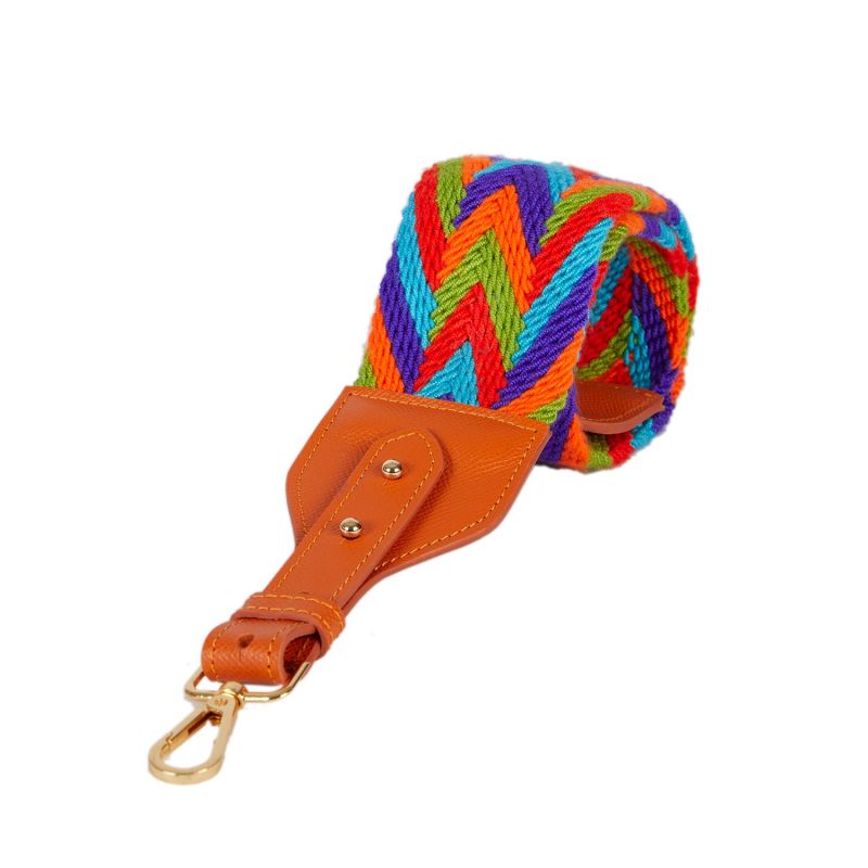 Wayuu Bag Strap - Orange Blue Red Green image