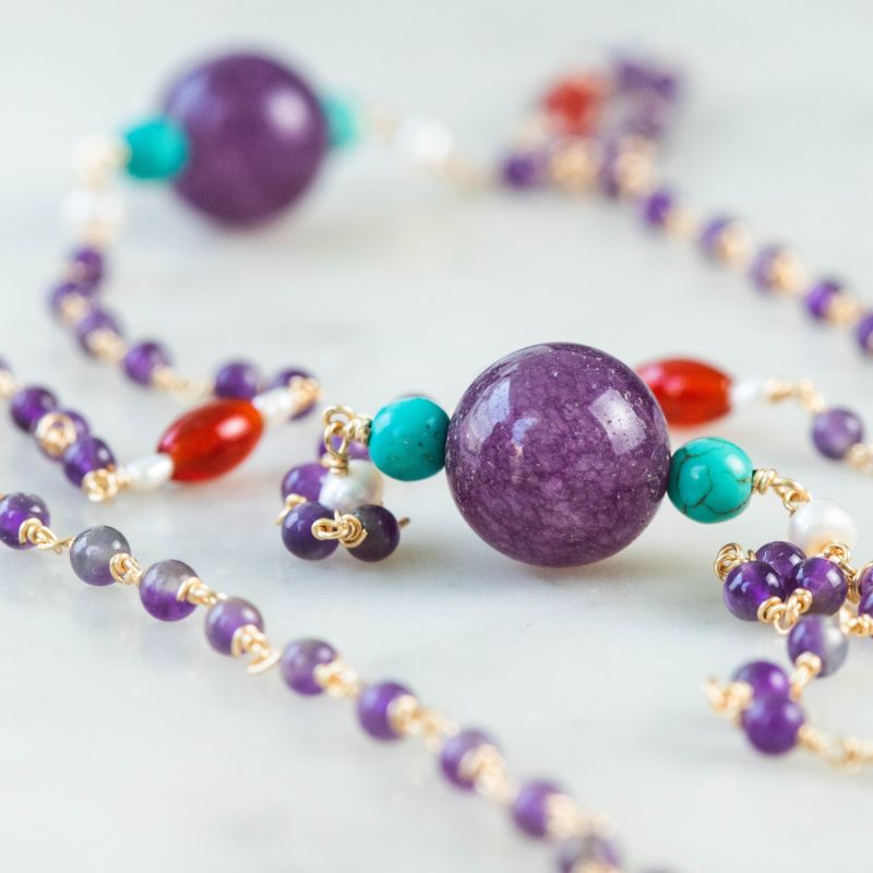 Amethyst, Turquoise & Pearls image