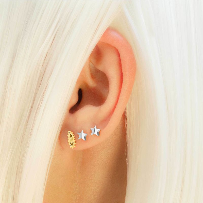 Silver Alice Star Studs image