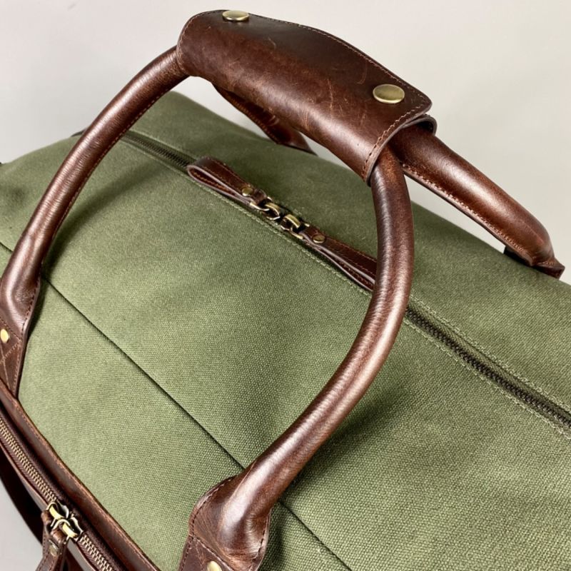 Leather & Canvas Mix Weekend Holdall image