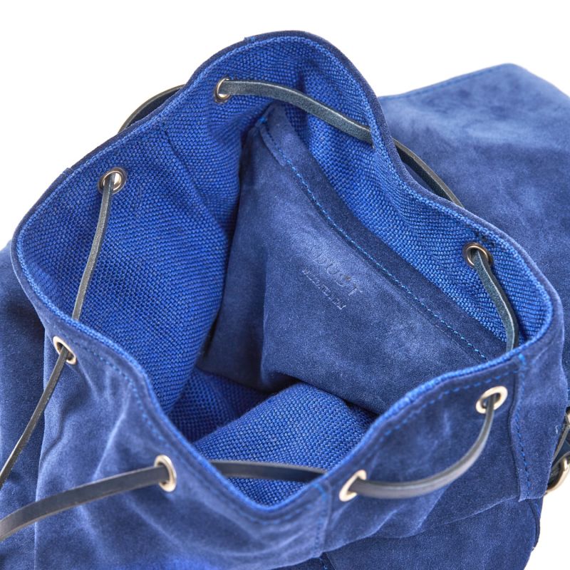 Leather Backpack Blue Venice Collection image