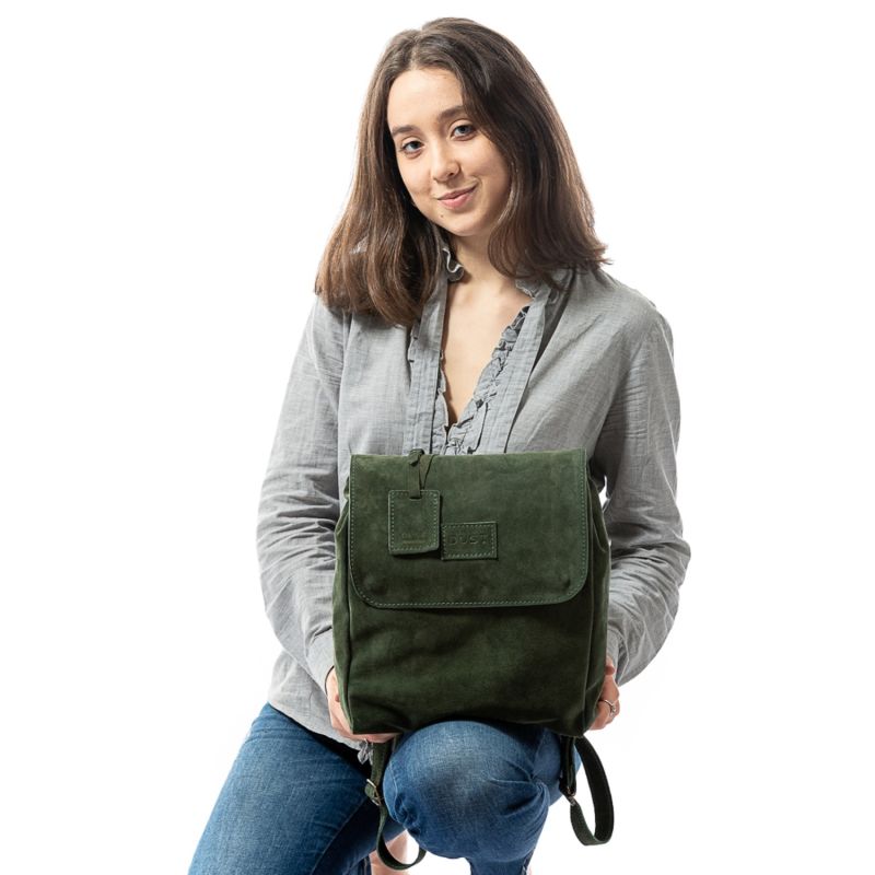 Leather Backpack Green Upper West Side Collection image