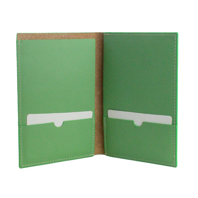 Handmade Leather Passport Cover - Sea Green image