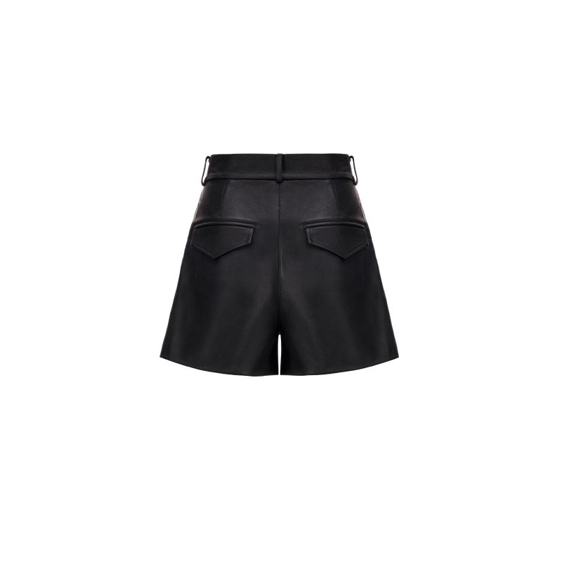 Leather Shorts In Black image